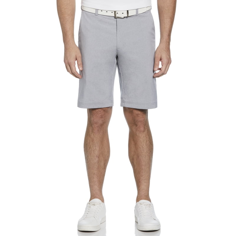 Men's 10-Inch Performance Heather Golf Shorts with Flex Waistband & Sun Protection