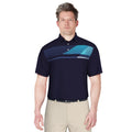 Men's Golf Polo Shirt with UV Sun Protection & Moisture Wicking - Asymmetric Chest Stripe