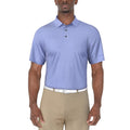 Men's Golf Polo Shirt with Geometric Jacquard Pattern - UV Sun Protection, Moisture Wicking, Stretch, All Sizes