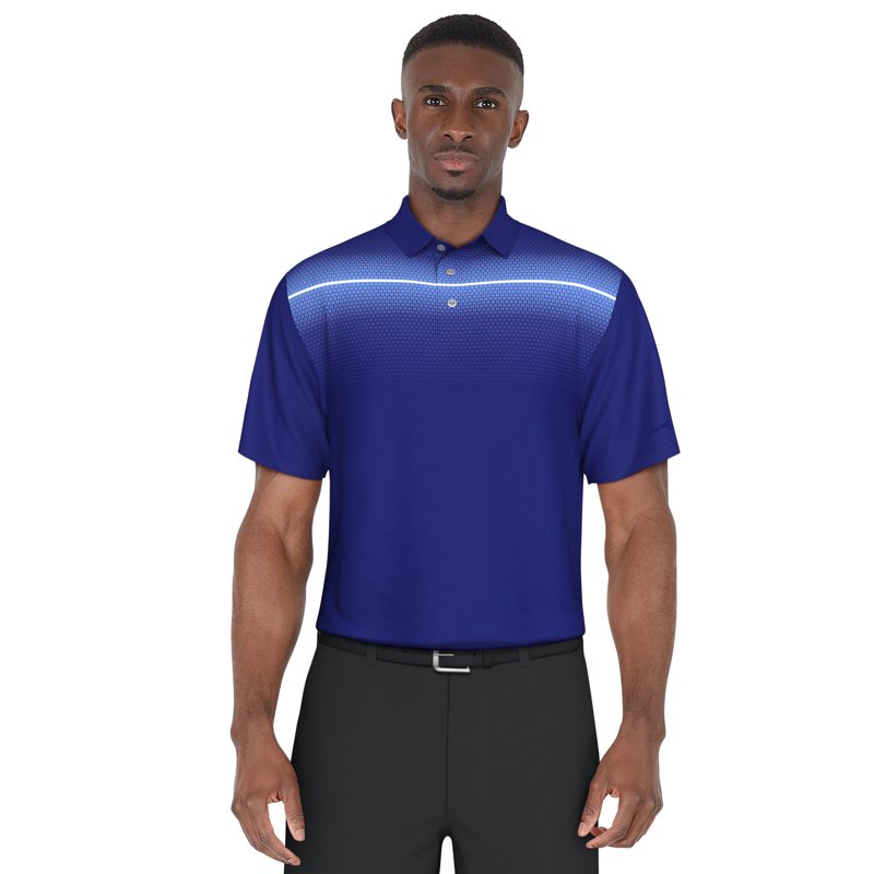 Ben Hogan Surf The Web Chest Striped Golf Polo Shirt - up to 5XL