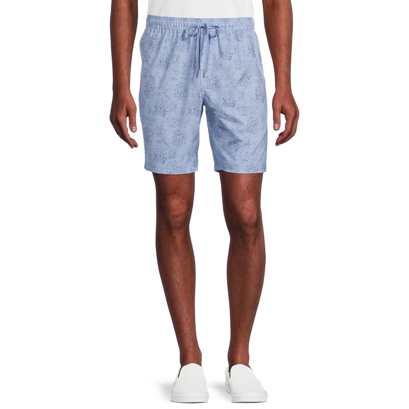 Ben Hogan Grey 8.5" Pineapple Print Modern Fit Stretch Shorts with Drawstring - 2X