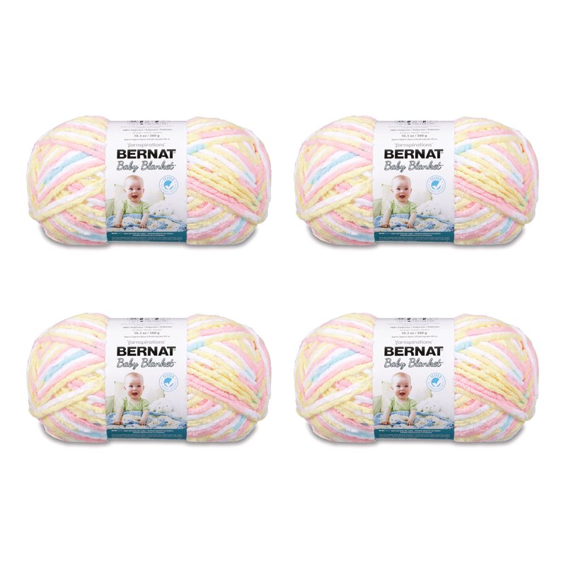 Super Bulky Polyester Yarn for Baby Blankets & Garments - 10.5oz 4 Pack