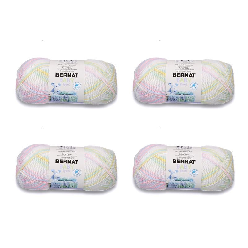 Baby Acrylic Yarn 8.5oz 240g 861 Yards Multicolor Ombre 4 Pack - Soft Knitting & Crochet