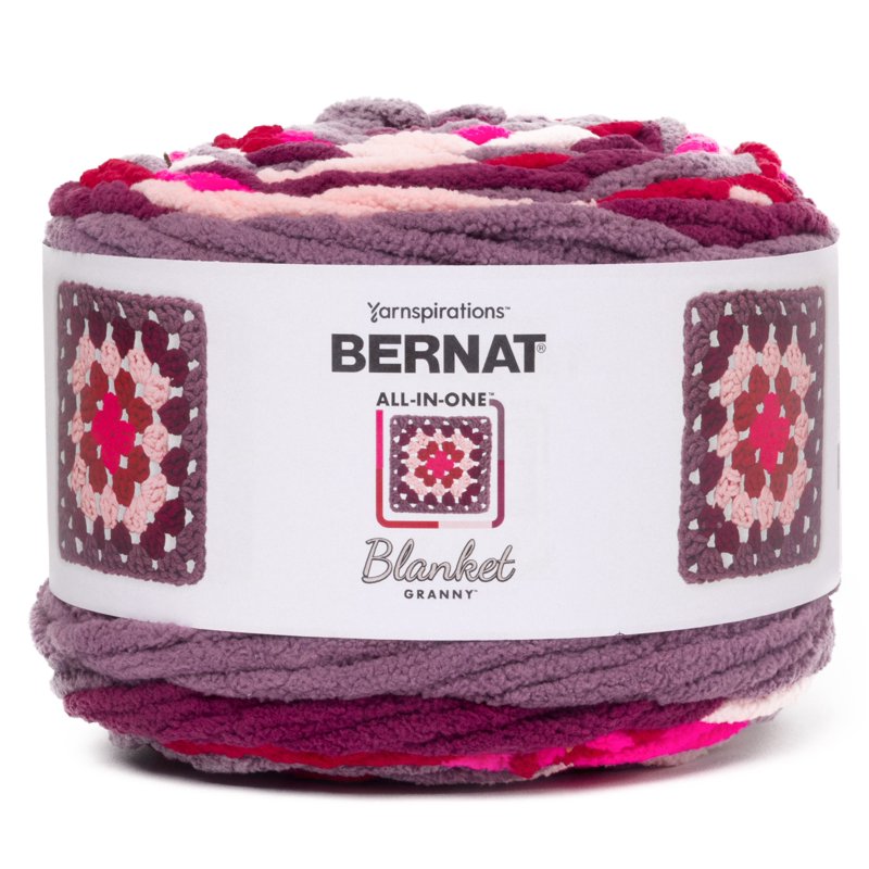 All-in-One Crochet Granny Square Blanket Yarn - Fruit Juice & Multi Colors