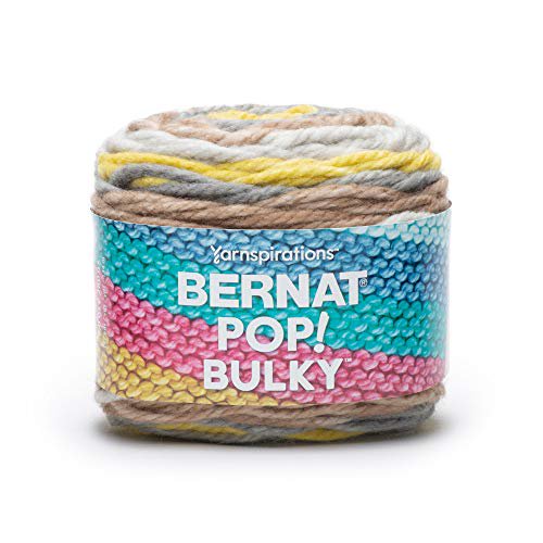 Bernat Pop Bulky Yarn Ray of Sunshine - Bright, Quick-Knit Acrylic Fiber