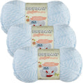 Bernat Softee Baby Denim Marl Acrylic Yarn 3 Pack - Soft Baby Knitting Yarn