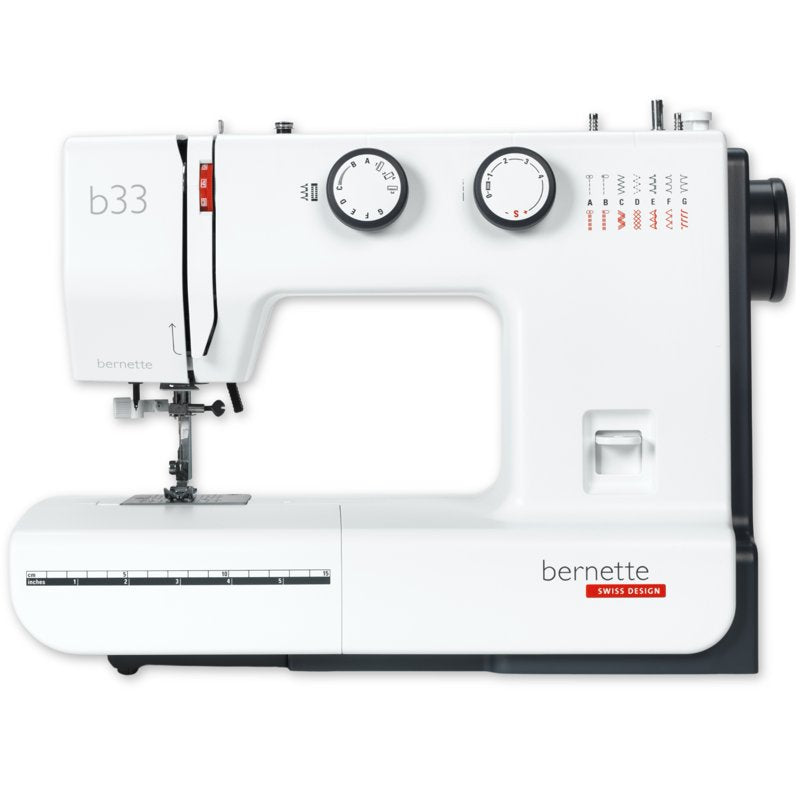 Bernette 33 Sewing Machine with Semi-Automatic Needle Threader - Compact Beginner Model