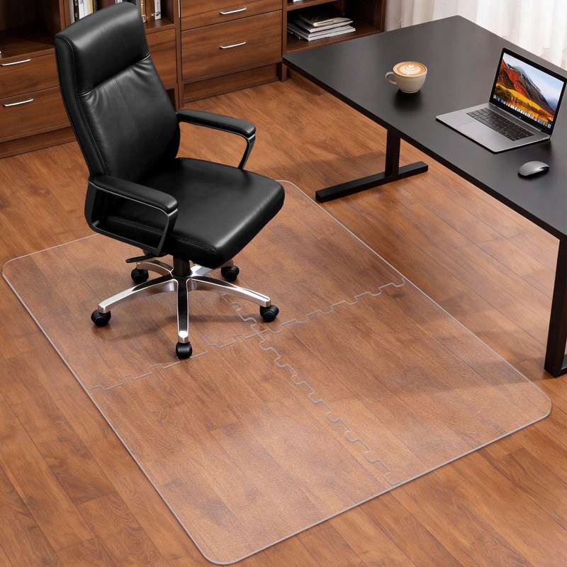 Office Chair Mat for Hard Floors - Transparent 48x36 Inches, Heavy Duty Floor Protector