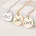 Personalized State Necklace for Long-Distance Friendship - Custom Gift