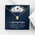 Mother's Day Necklace Gift Set with Card - Dainty Stainless Steel Pendant