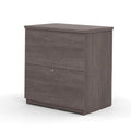Lockable 2-Drawer Lateral File Cabinet in Gray - Wood Storage Organizer
