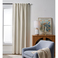 Blackout Linen Blend Curtain Panel - 50x84 inches, Modern Home Decor