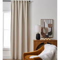 Blackout Linen Blend Curtain Panel - 50x95 Inches, Rod Pocket, Multiple Colors