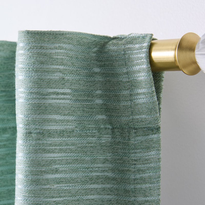 Blackout Curtain Panel with Striated Luxe Texture - Room Darkening, Floor-Length, Multiple Colors