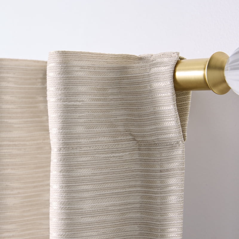 Blackout Curtain Panel with Striated Luxe Texture - 50x63 Inches