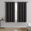 Blackout Grommet Window Curtain Panel - Textured Woven Fabric, 50x63 inches