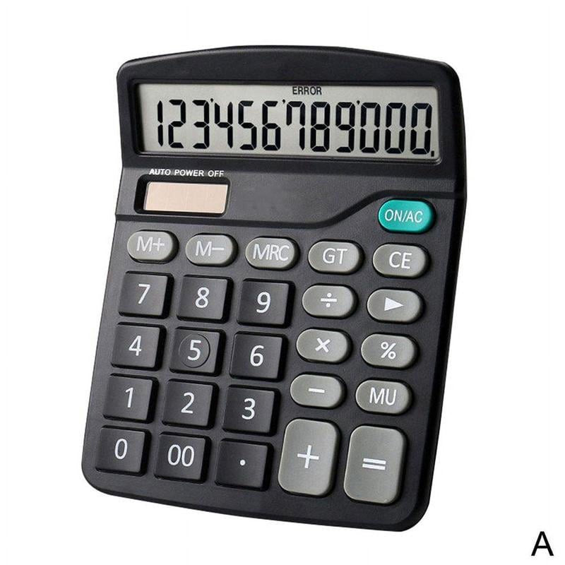 Large Screen Office Desktop Calculator - 12-Digit Digital Display, Dual Power