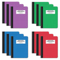 Quad Ruled Composition Notebook 4x4 Graph Paper Hardcover 12 Pack