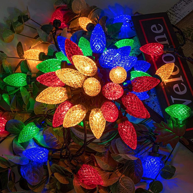Indoor & Outdoor Waterproof LED Christmas String Lights - 81 ft Extension Corded Decor