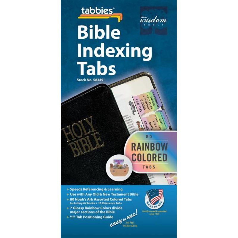 Bible Tabs Noah's Ark Theme - Old & New Testament Book Markers Set