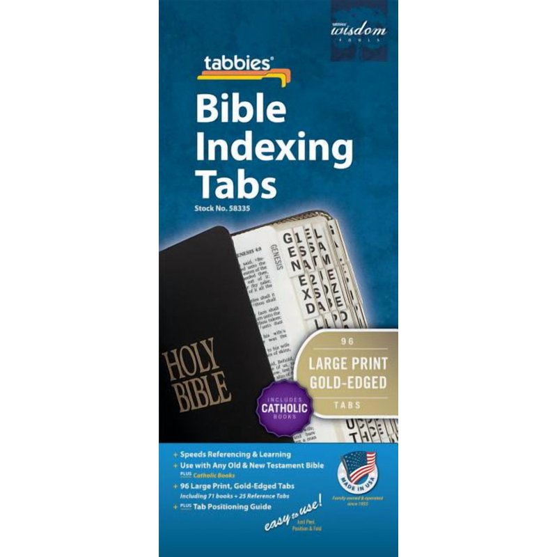 Large Print Catholic Bible Tabs - Old & New Testament with Gold Edged Markers