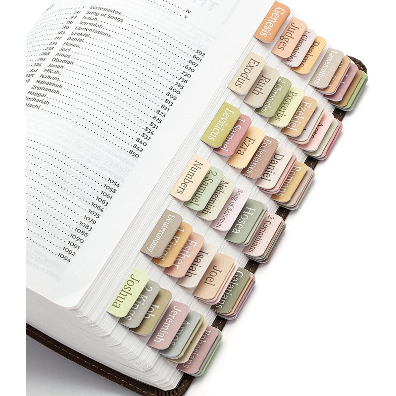 Bible Tabs for Old and New Testament - Laminated Bible Book Index Stickers for Easy Navigation