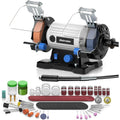 3-Inch Bench Grinder with 110 Accessories, Flexible Shaft & Buffer