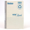 NoteSketch Notebook 5.5 x 8.5 Inches - Lined & Sketch Pages, Double Wire Binding