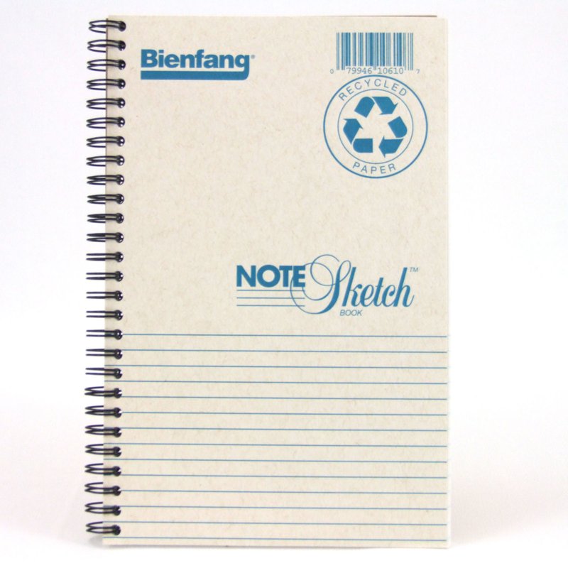 NoteSketch Notebook 5.5 x 8.5 Inches - Lined & Sketch Pages, Double Wire Binding