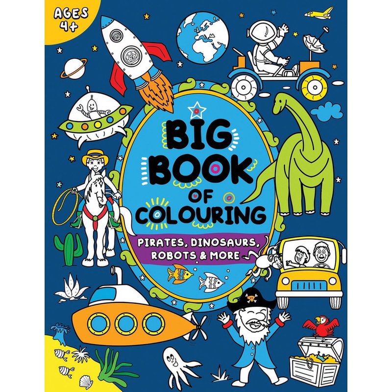 Children's Coloring Book for Boys Ages 4+ | Over 50 Adventure & Animal Pages