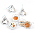 Thanksgiving Candy Sticker Labels - Fall Harvest Party Favors, 108 Round Peel & Stick Decorations