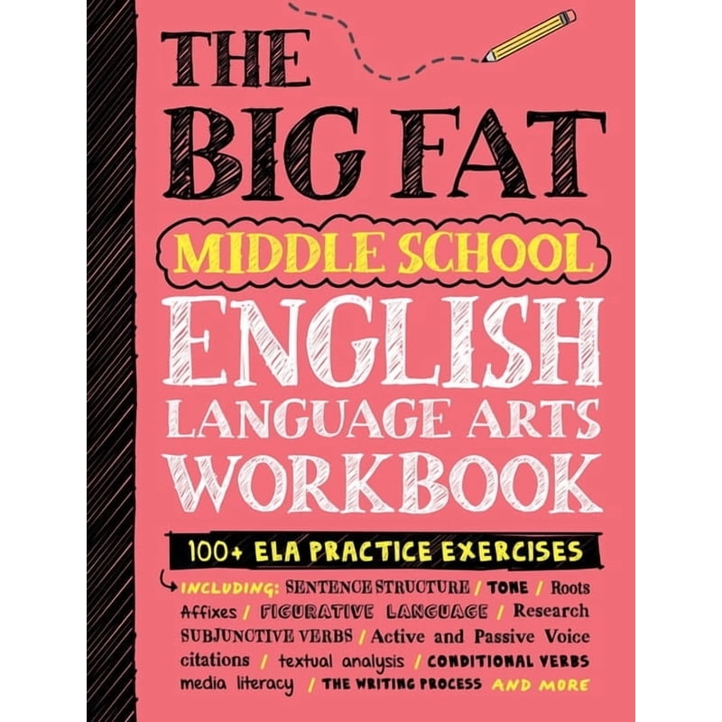 Middle School English Language Arts Workbook - 100+ Practice Exercises, Paperback