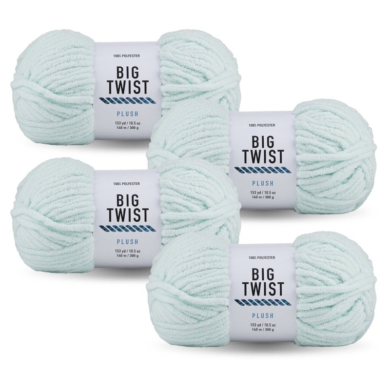 Super Bulky Polyester Yarn 4-Pack - Soft Chenille for Knitting & Home Decor
