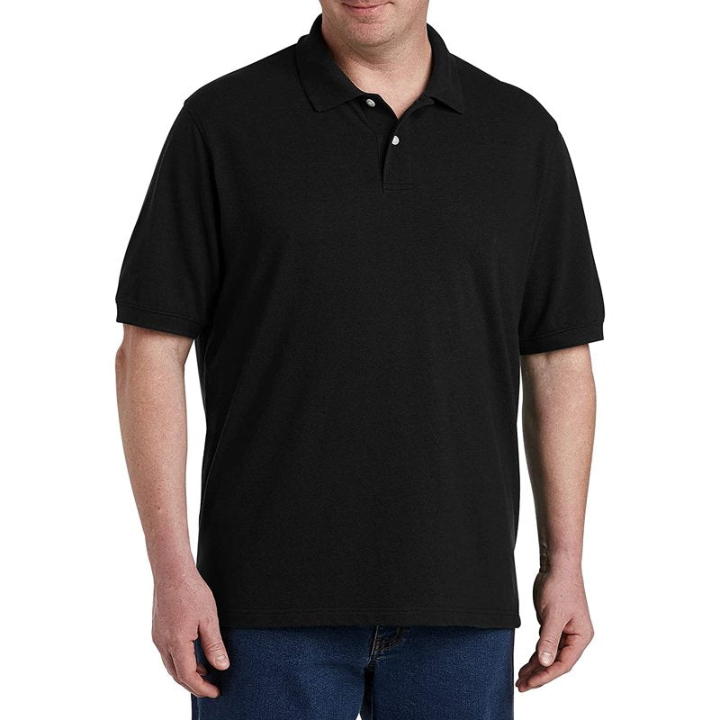Big and Tall Men's Pique Mesh Polo Shirt - Versatile Casual Top