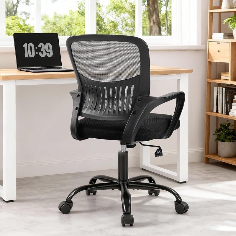 Ergonomic Mesh Office Chair with Lumbar Support, Adjustable Height, Breathable Back