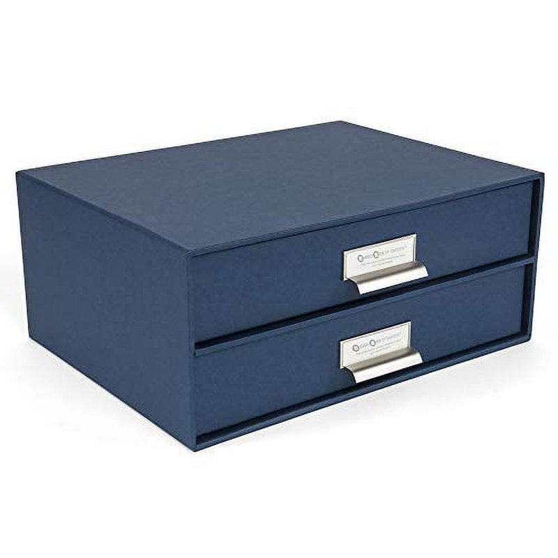 Fiberboard Document Storage Drawer Set with Label Holders - Multiple Colors