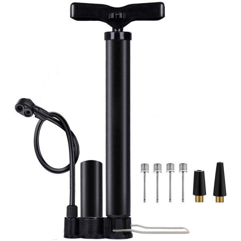 Portable Bicycle Pump with Dual Valves and 160 PSI Max for Bikes, Cars, Sports Balls