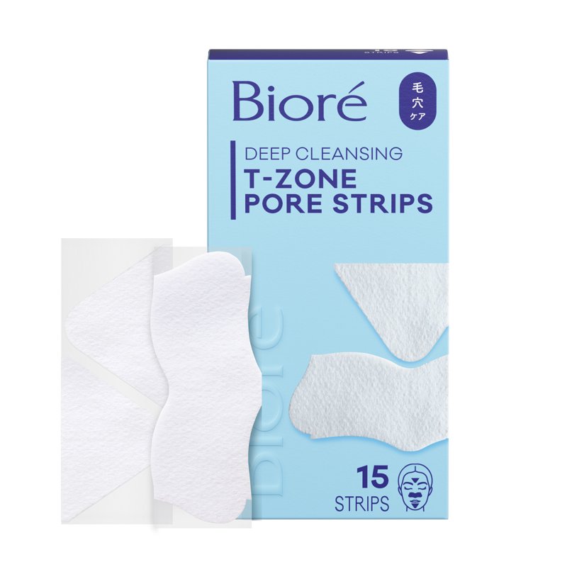 Biore T-Zone Blackhead Remover Pore Strips for Nose, Face & Chin - 15 Count