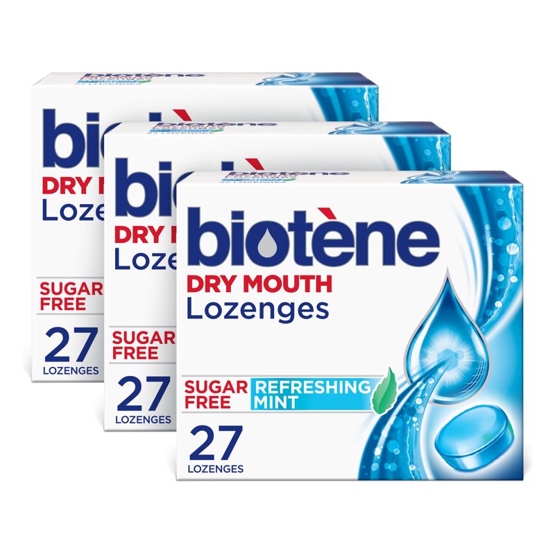 Biotene Dry Mouth Lozenges with Refreshing Mint - Sugar-Free, 27 Count Pack