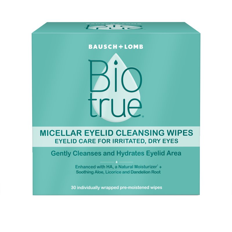 Micellar Eyelid Cleansing Wipes Fragrance-Free Hydrating Face Wipes 3 Pack
