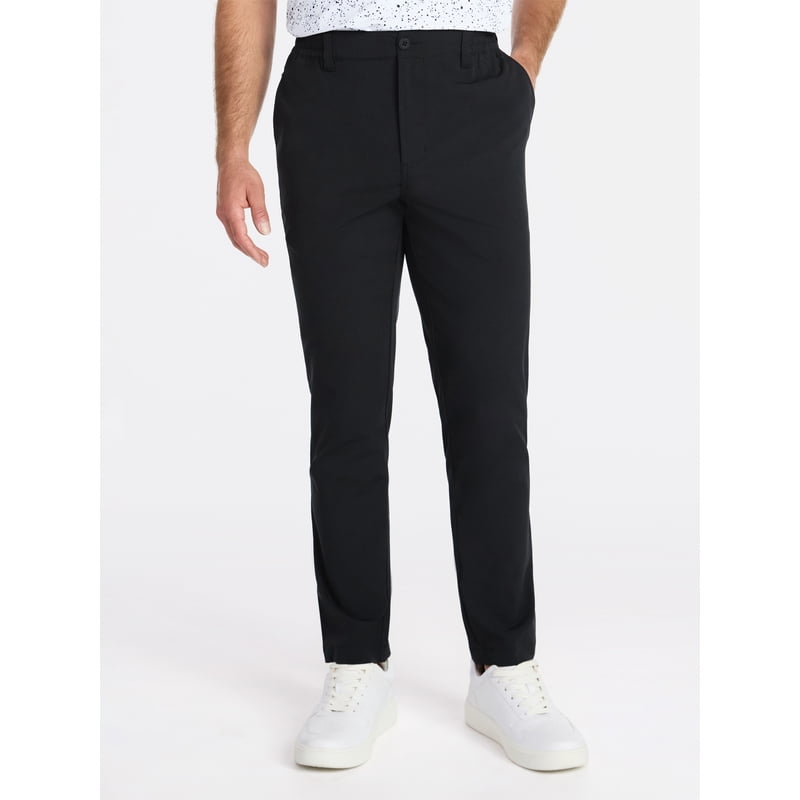 Men's Golf Pants Active Fit Moisture-Wicking Stretch Tapered Leg
