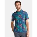 Birdie Bound Men’s & Big Men’s Novelty Golf Polo - Tropical Medieval Blue, L