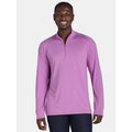 Men's Quarter Zip Active Top with Long Sleeves - Soft Stretchy Knit, Sizes S-3XL