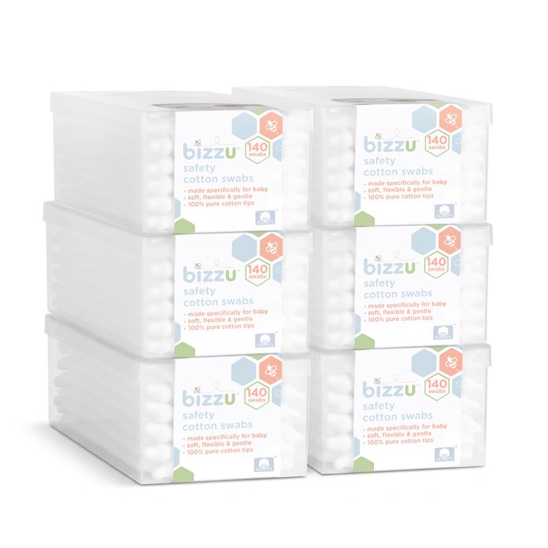 Baby Safety Cotton Swabs 140 Count - Soft, Gentle, Safe for Newborns & Toddlers