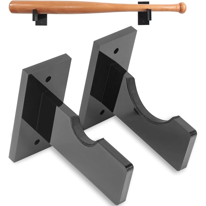 Damage-Free Baseball Bat Wall Mount Set - Secure Display Rack for Signed Bats
