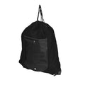 Black Folding Wallet Drawstring Cinch Pack - Compact Nylon Backpack