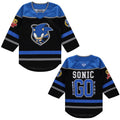 SEGA Sonic the Hedgehog Boys Long Sleeve Hockey Jersey - Black/Royal (4-5) Variation