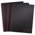 Black Hardcover Business Notebook Pack - Twin Wire, 70 Sheets, 11x8.5"