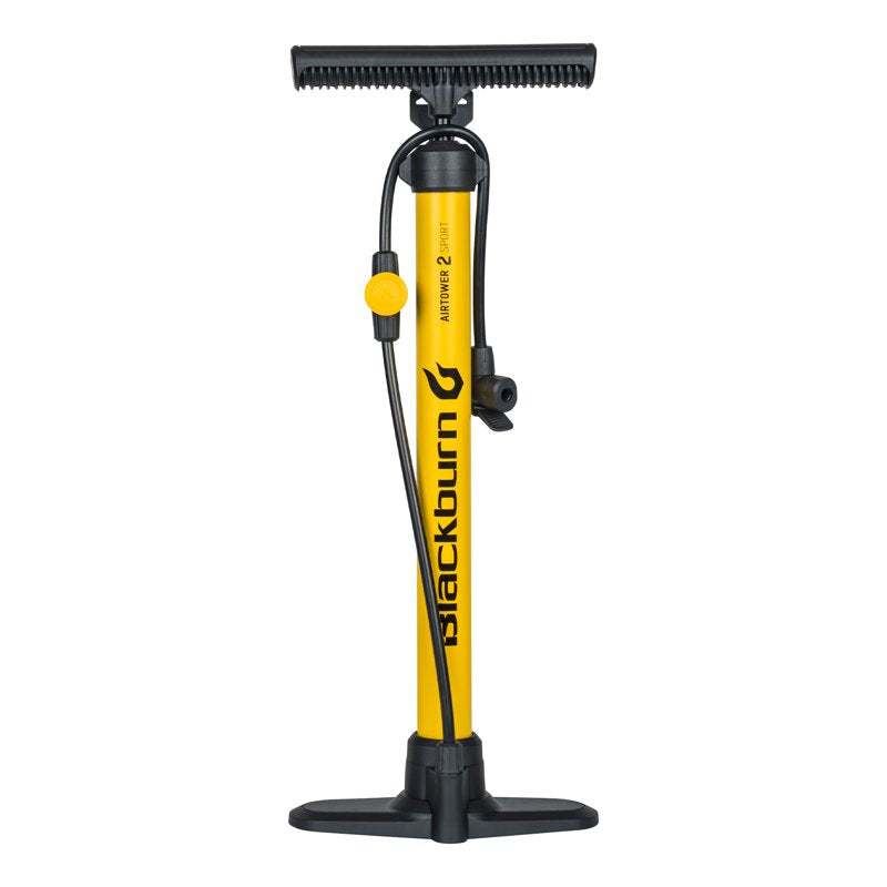 Blackburn Air Tower 2 Sport Bicycle Floor Pump - Yellow, 100 PSI