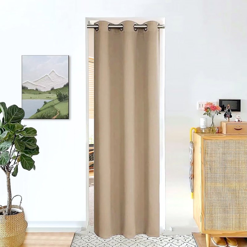 Blackout Thermal Insulated Door and Closet Curtain - 37x84 Inches, Grommet Top